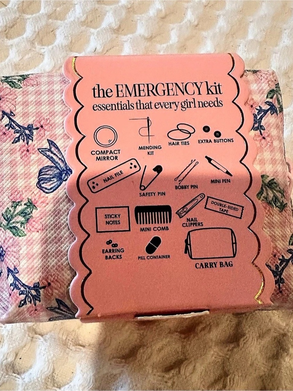 NWT Simply Southern Emergency Kit Floral in Pink - Picture 3 of 4